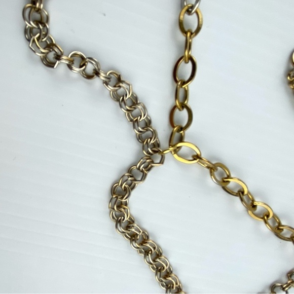 Vintage 80's Chain Belt Mixed Metals 31 inch max. - Picture 9 of 10